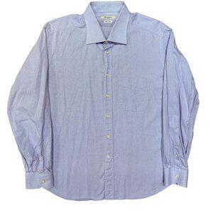 $250MSRP Camicissima Oxford Knit Dress Shirt 45 18 Slim Fit